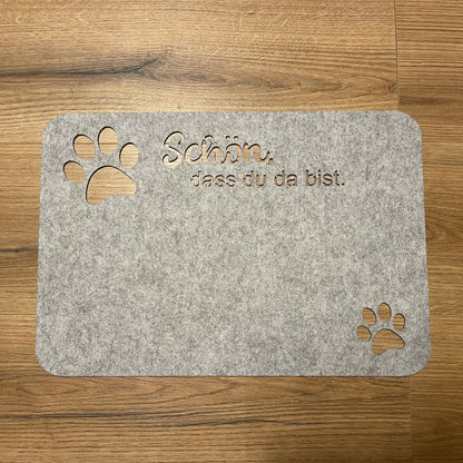 Tischset "Schön, dass du da bist" mit Pfote