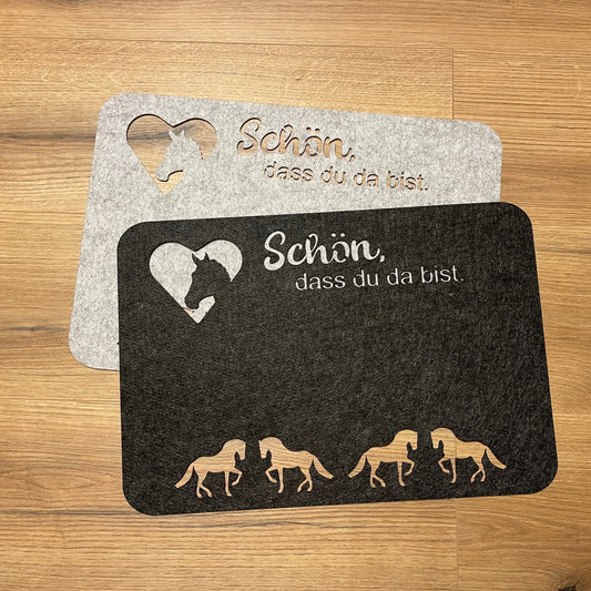 Tischset "Schön, dass du da bist" mit Pferd