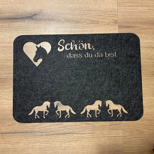 Tischset "Schön, dass du da bist" mit Pferd