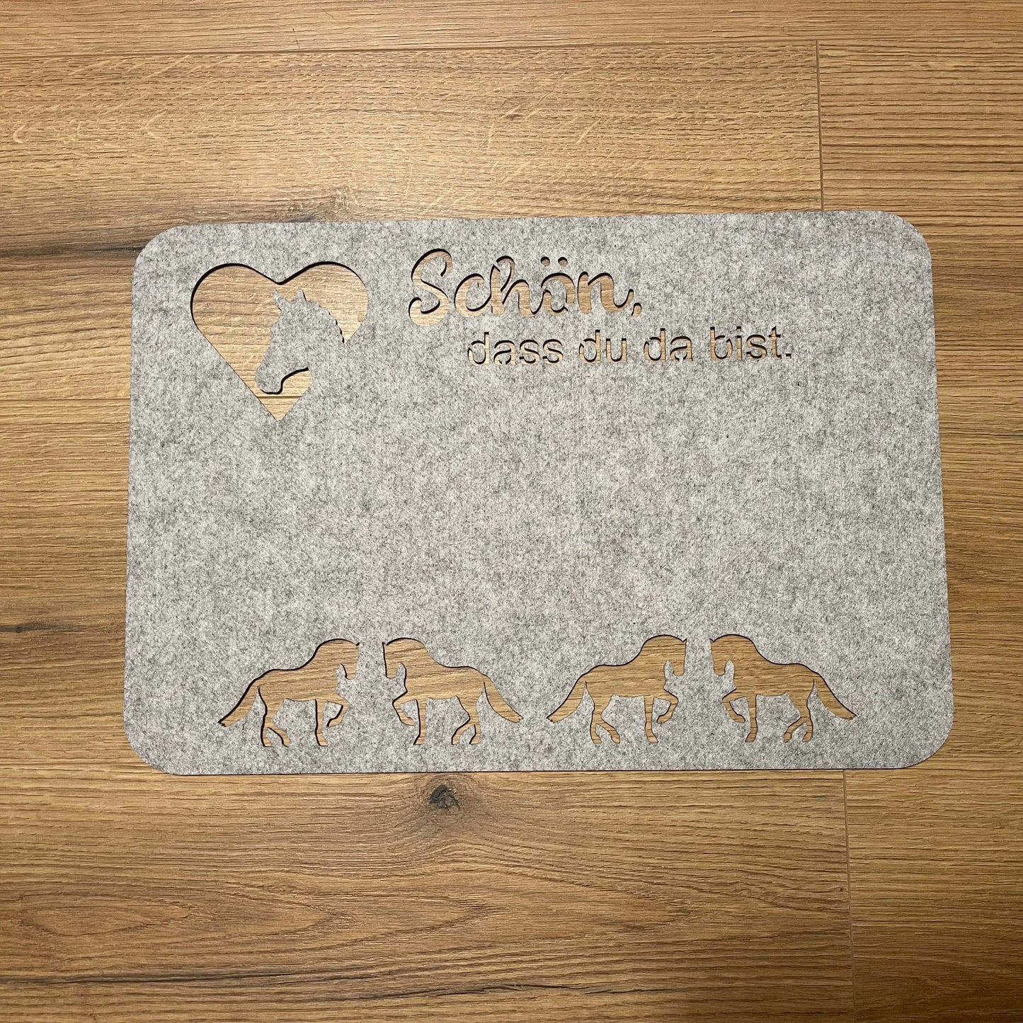 Tischset "Schön, dass du da bist" mit Pferd