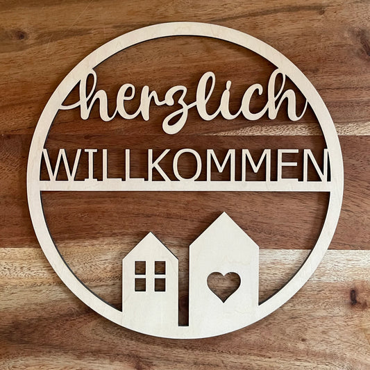 Türkranz "Herzlich Willkommen" mit Häusern