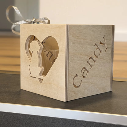 Individuelles Windlicht aus Holz