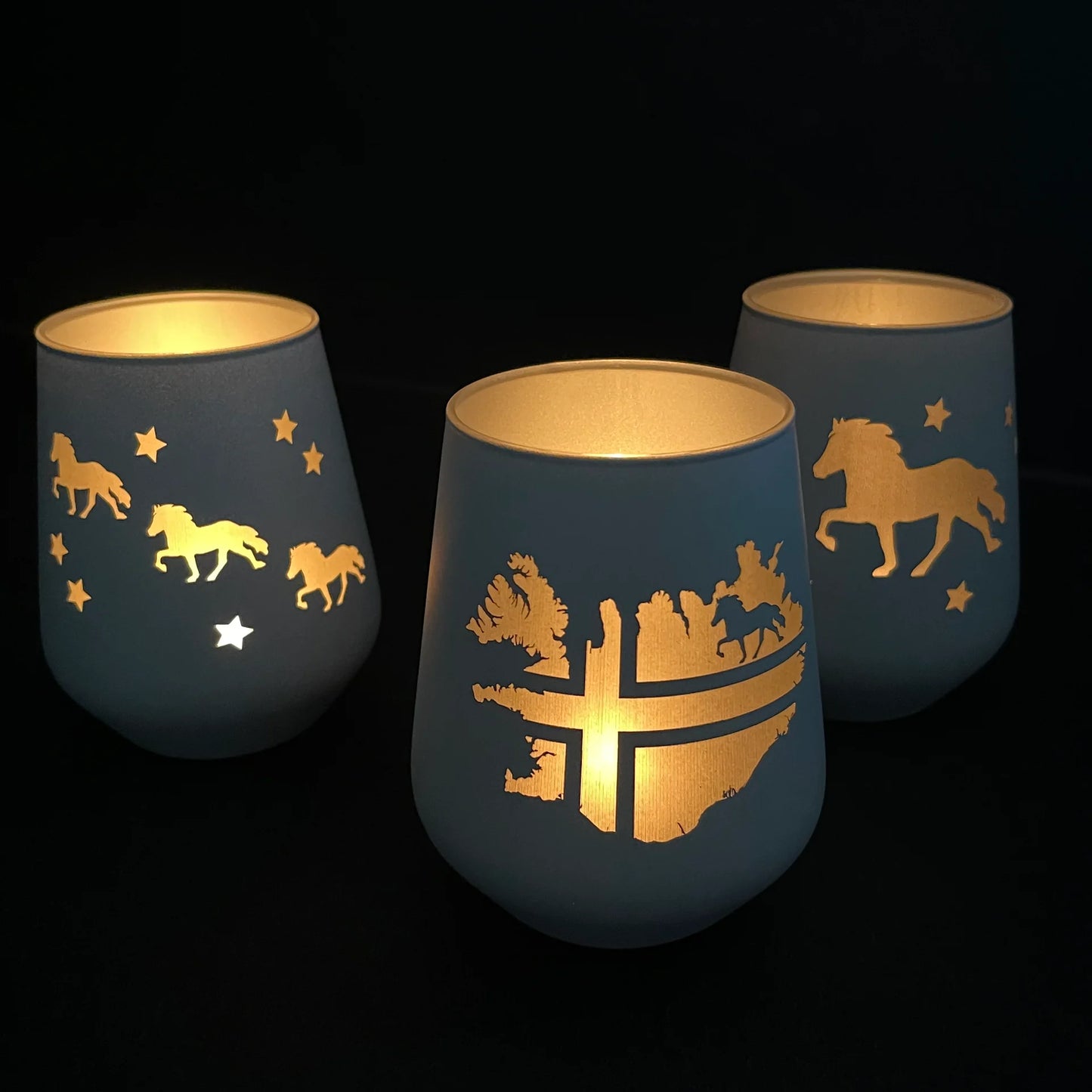 Windlicht aus Glas, weiß